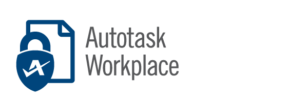 Autotask Workplace branding on black background