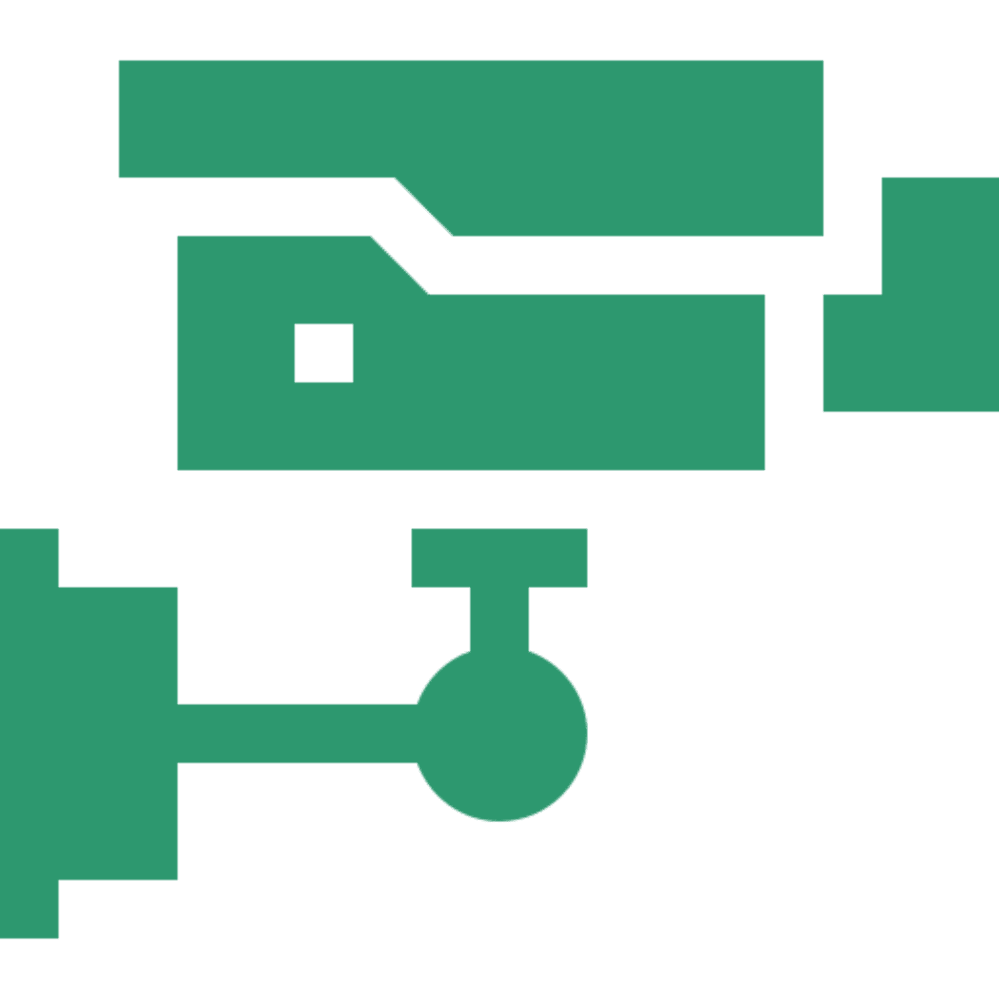 Simple CCTV camera illustration in green