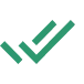 Green checkmark symbols on black background