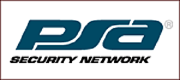 Logo of PSA Security Network in blue and black.